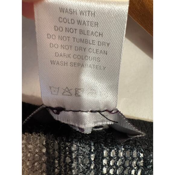 Vintage Y2K Lily by Firmiana Blue And Black Open Weave Sleeveless Overtop Small - Picture 8 of 8